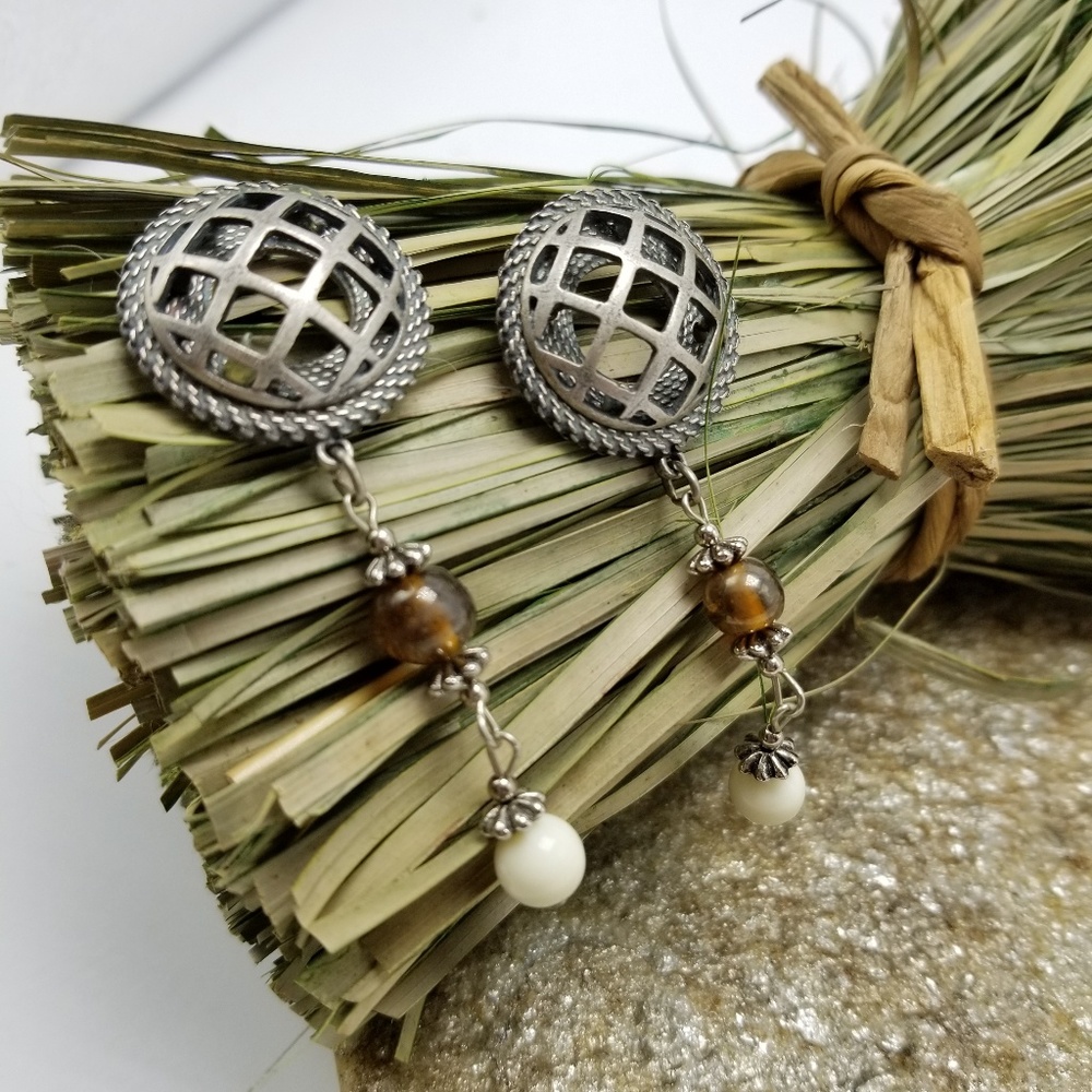 Vintage Don-Lin Earrings Dangle Earrings Beads
